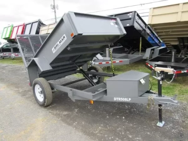 BWise 5 x 8 Single Axle Dump Trailer Landscape Gate