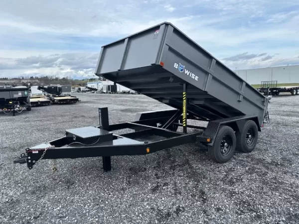 BWise 7 x 12 Low Profile Dump Trailer – Hydraulic Jack - Image 4