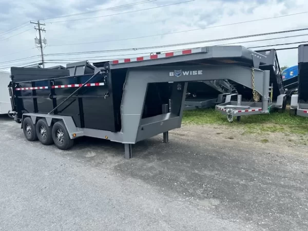 BWise 7 x 16 Gooseneck Tri-Axle Dump – Ultimate Dump Trailer - Image 5