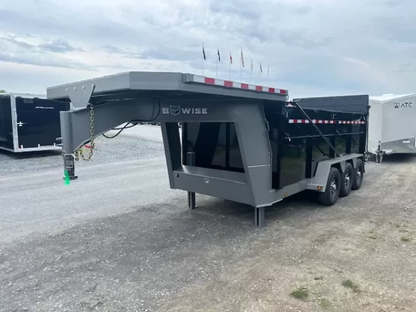 BWise 7 x 16 Gooseneck Tri-Axle Dump – Ultimate Dump Trailer - Image 3