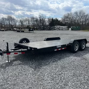 CAM Superline 7 x 18 Steel Deck Car Hauler Aluminum Wheels