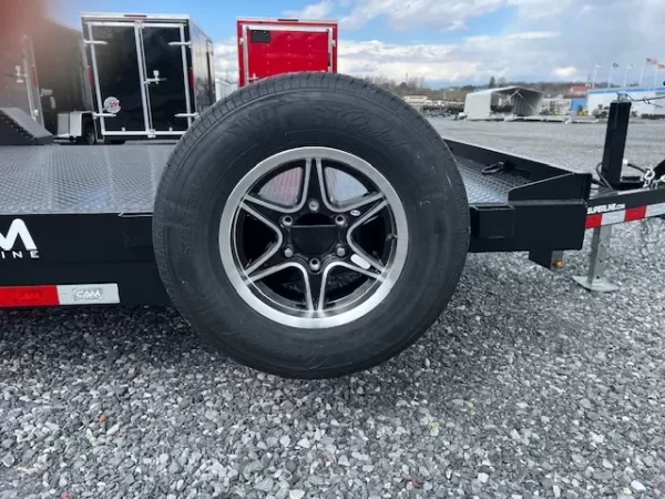 CAM Superline 7 x 18 Steel Deck Car Hauler Aluminum Wheels - Image 2