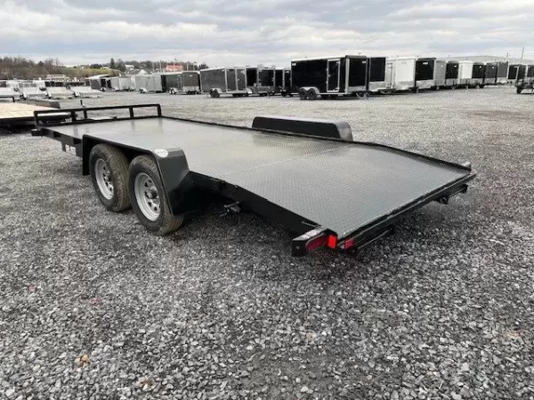 Car Mate 7 x 18 Open Car Trailer Full Steel Deck - Image 5