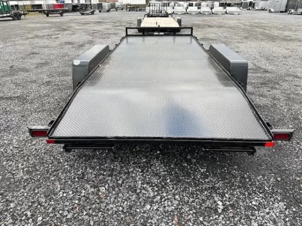 Car Mate 7 x 18 Open Car Trailer Full Steel Deck - Image 6