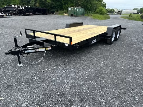 Car Mate 7 x 18 Open Car Trailer 10K Slide In Ramps - Image 2
