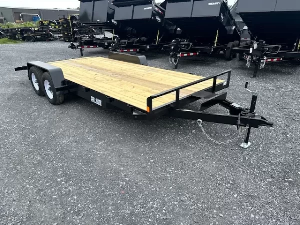 Car Mate 7 x 18 Open Car Trailer 10K Slide In Ramps