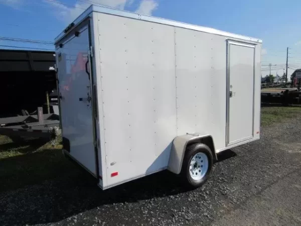 Covered Wagon 6 x 12 Enclosed Cargo Trailer – Rear Ramp Door - Image 2