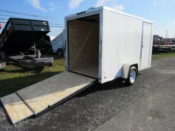 Covered Wagon 6 x 12 Enclosed Cargo Trailer – Rear Ramp Door - Image 7