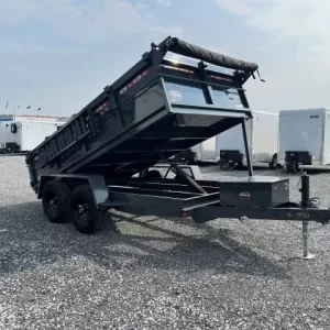 Covered Wagon 6 x 12 Prospector Dump Trailer Ladder Ramps