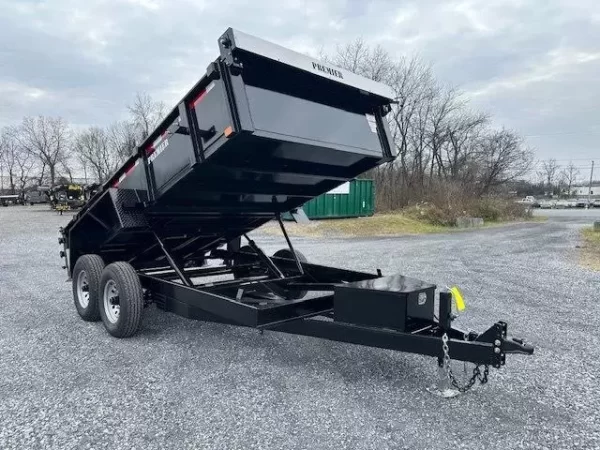 Premier 7 x 14 Low Profile Dump Trailer Combo Gate and Ramps