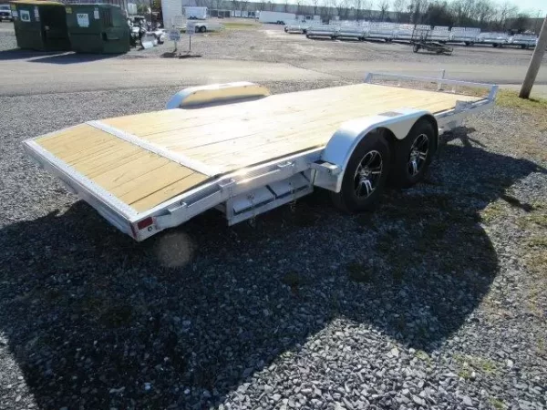 Sport Haven 7×18 Aluminum Car Trailer Wood Deck - Image 2