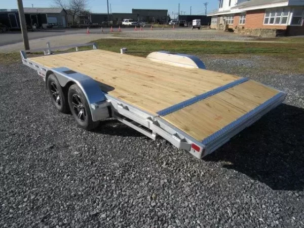 Sport Haven 7×18 Aluminum Car Trailer Wood Deck - Image 3