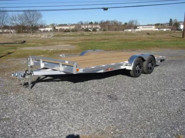 Sport Haven 7×18 Aluminum Car Trailer Wood Deck