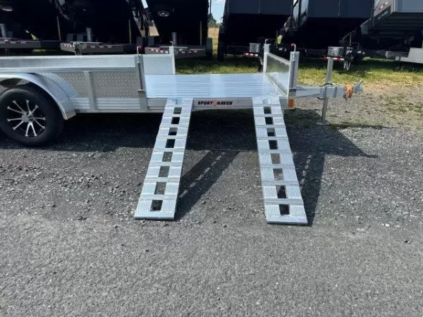 Sport Haven 7×18 Aluminum Utility Trailer ATV Ramps - Image 4