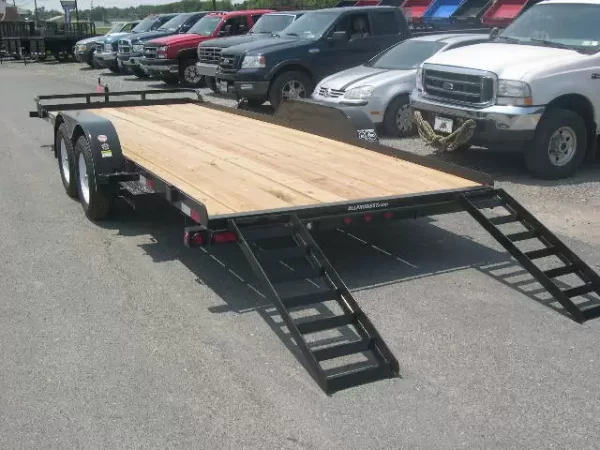 Big Tex 7 x 20 Car Trailer Trailer 7K Slide In Ramps - Image 2
