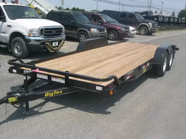 Big Tex 7 x 20 Car Trailer Trailer 7K Slide In Ramps